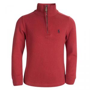 Polo By Ralph Lauren Red Zip Detail Sweater 5 Yrs