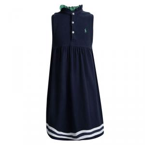 Pre Owned Ralph Lauren Navy Blue Sleeveless Polo T-Shirt Dress 5 Yrs