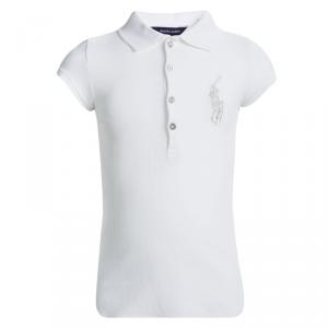 Ralph Lauren White Short Sleeve Polo T-Shirt 5 Yrs