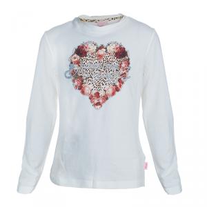 Roberto Cavalli Angels Cream Heart Logo Print Long Sleeve Tshirt 10 Yrs