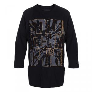  Roberto Cavalli Devils Black Rubber Graphic Print Long Sleeve Tshirt 8 Yrs