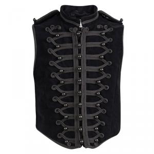Stella Mccartney Kids Grey Cropped Sleeveless Jay Military Vest 10 Yrs