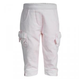 Tartine Et Chocolat Pale Pink Velvet Bow Detail Pants 1 Yr