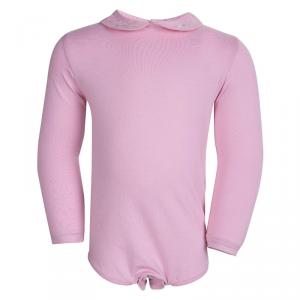 Tartine Et Chocolat Pink Embroidered Collar Detail Onesie 1 Yr