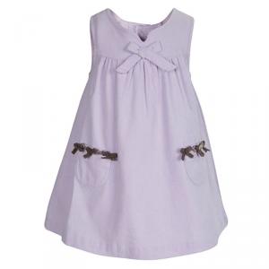 Tartine Et Chocolat Lilac Corduroy Bow Detail Sleeveless Dress 1 Yr