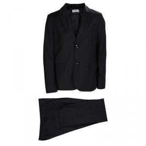 Young Versace Black Wool Pant Suit 8 Yrs