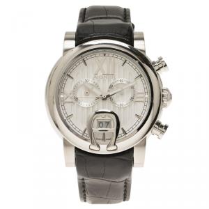 Aigner Silver Stainless Steel Bari Men's Wristwatch 46MM