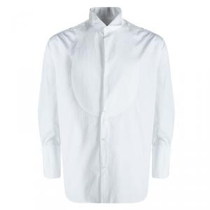 Armani Collezioni White Cotton Long Sleeve Shirt XXXXL