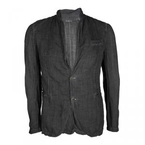 Pre Owned Armani Collezioni SS'11 Grey Hemp Cold Pigment Overdyed Jacket M