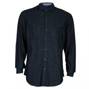 Pre Owned Armani Collezioni Men's Grey Shirt L