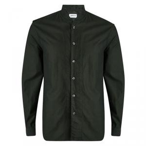 Armani Collezioni Dark Green Checkered Long Sleeve Shirt L