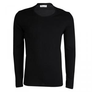 Pre Owned Balenciaga Paris Black Crew Neck Sweater L