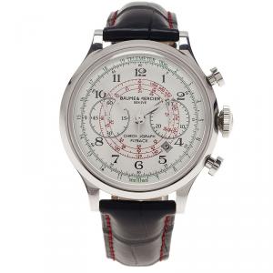 ساعة يد باوميه & ميرسيه كامبلاند UAE بيضاء ستانلس ستيل إصدار محدود للرجال 44مم