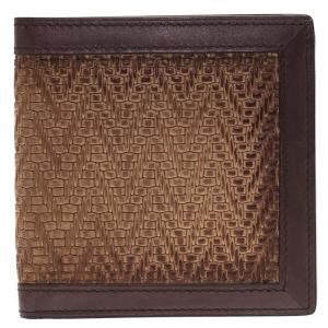 Berluti Brown Woven Leather Bifold Wallet