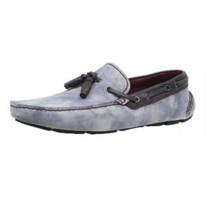 Berluti Grey Shaded Suede Loafers Size 43.5 