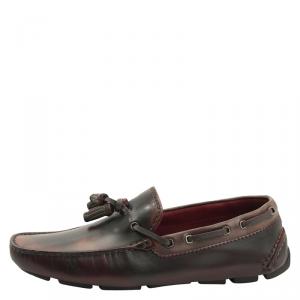 Pre Owned Berluti Two Tone Leather Tassel Loafers Size 41.5