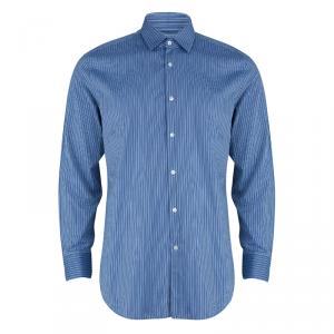 Pre Owned BOSS By Hugo Boss Pinstripe Formal Shirt L