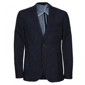 Pre Owned Boss by Hugo Boss Men's Black Pocket Detail Blazer XL