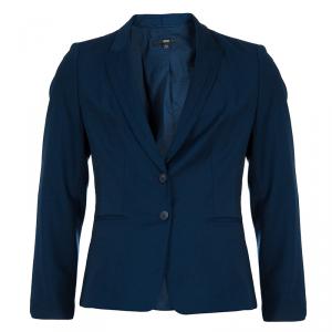 Pre Owned Boss By Hugo Boss Navy Blue Blazer M