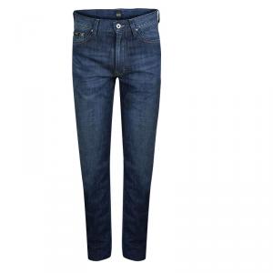 Pre Owned Boss By Hugo Boss Indigo Dark Wash Denim Faded Jeans M
