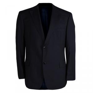 Pre Owned Boss By Hugo Boss Navy Blue Wool Blazer S