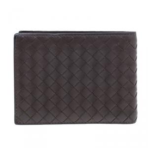 Pre Owned Bottega Veneta Brown Intrecciato Wallet