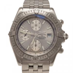 Breitling Silver Stainless Steel Crosswind Men's Watches 44MM