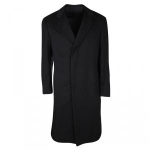 Brioni Black Cashmere Long Coat XL
