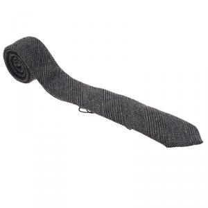 مملوكة مسبقًا Burberry Grey Cashmere and Wool Blend Tie 