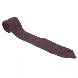 Burberry Purple Linen and Silk Tie