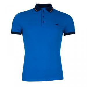 مملوكة مسبقًا تيشيرت بربري بولو أزرق للرجال S