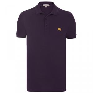 مملوكة مسبقًا Burberry Brit Dark Purple Short Sleeve Polo Shirt L