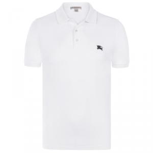 Pre Owned Burberry Brit White Short Sleeve Polo Shirt L