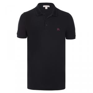 Pre Owned Burberry Brit Black Short Sleeve Polo Shirt L