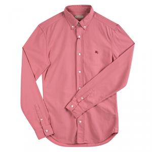 Burberry Brit Rose Pink Cotton Long Sleeve Carmell Shirt XS