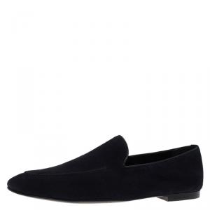 Burberry Dark Blue Suede Dalwood Loafers Size 44