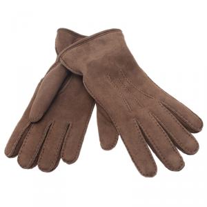 Burberry Brown Shearling Luca Gloves Size 8