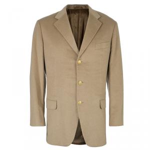 Pre Owned Burberry Men's Beige Wool Blazer EU 54