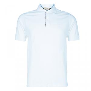 Burberry Men's White Polo Shirt S