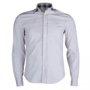 Burberry Lavender Long Sleeve Buttondown Cotton Shirt S