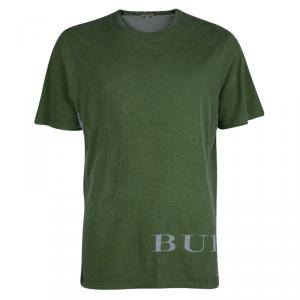 Burberry Brit Olive Green Jersey Crew Neck T-Shirt XL