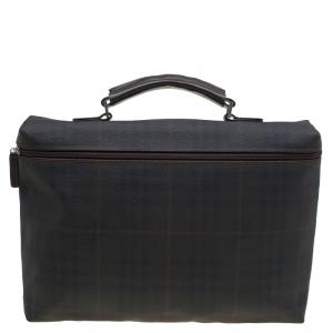 Burberry Brown Smoked Check PVC Document Case