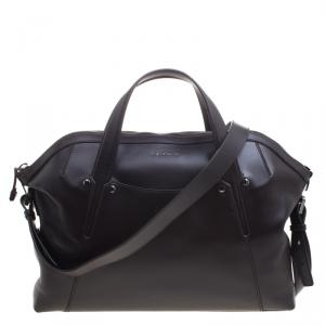 Bvlgari Dark Brown Leather Briefcase