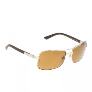 Cartier Brown/Platinum 125 Santos De Cartier Rimmed Sunglasses