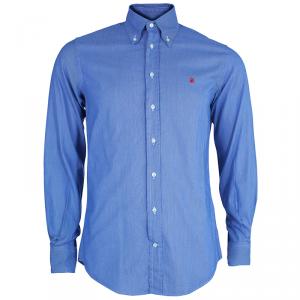 CH Carolina Herrera Men's Blue White Striped Shirt M