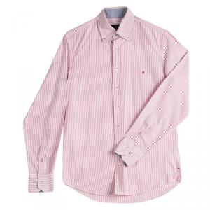CH Carolina Herrera Red And White Striped Cotton Shirt S