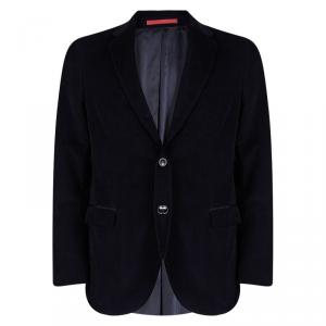 CH Carolina Herrera Navy Blue Corduroy Blazer L