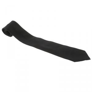 Chanel Black Logo Detail Silk Tie