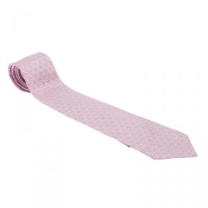 Chanel Purple CC Logo Silk Tie