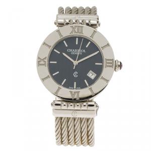Phillipe Charriol Black Stainless Steel Alexandre Men's Wristwatch 36MM